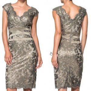 Tadashi Shoji Embroidered Paillette Cocktail Dress